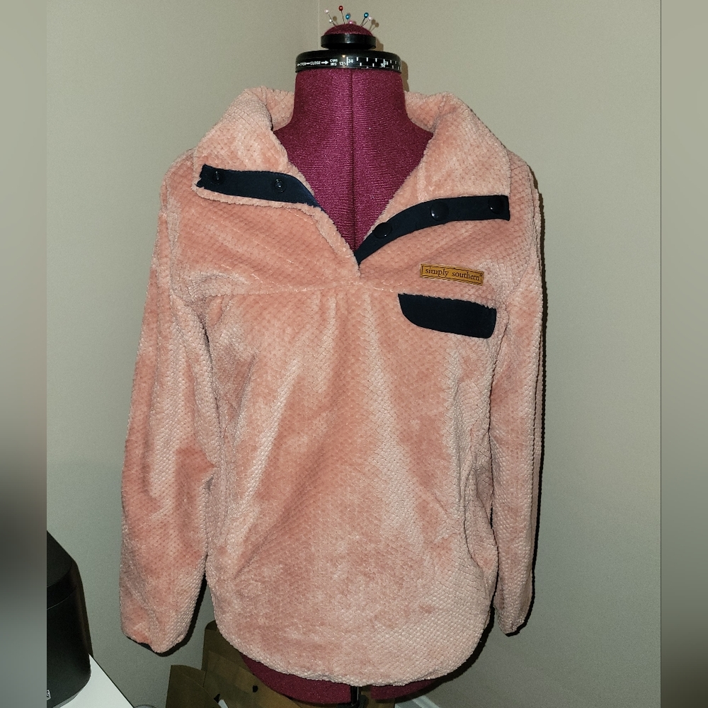 Simply Southern Pullover Sweatshirt, Pink, Small